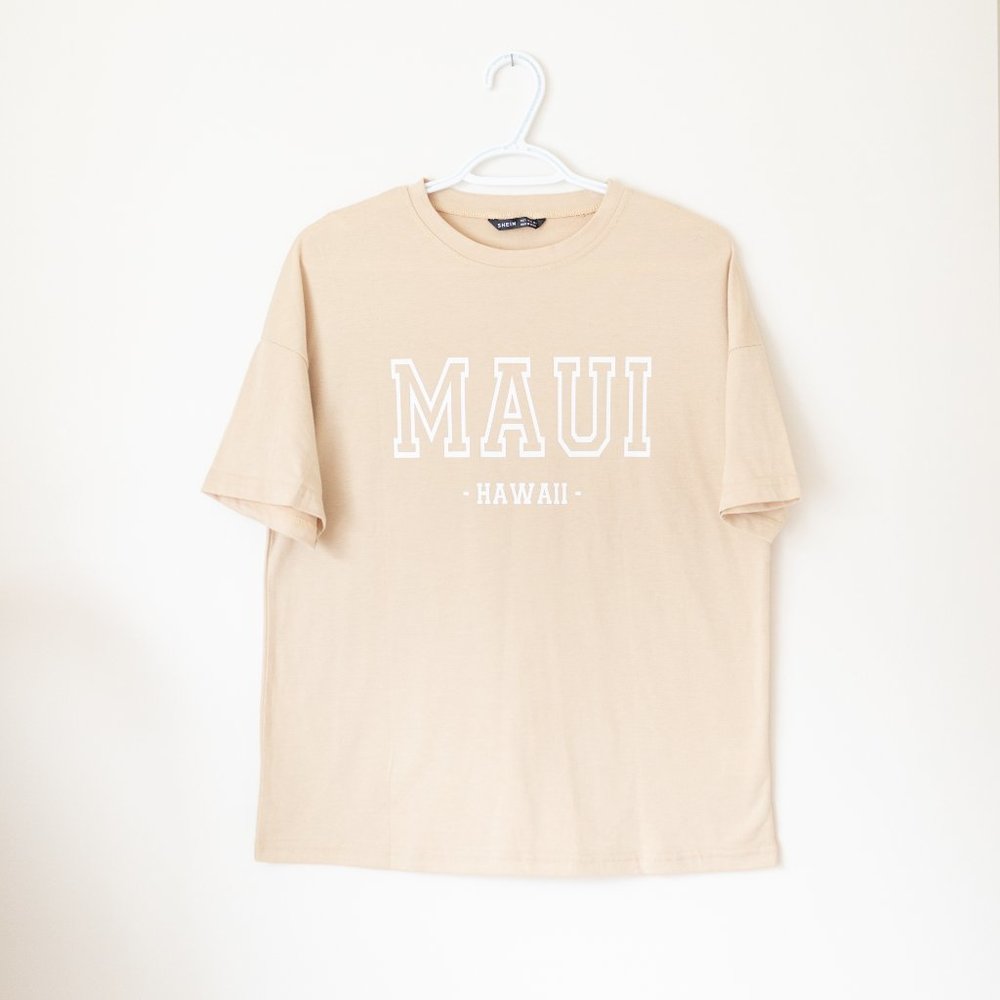 Small, Beige, Maui Tee Shirt Never worn